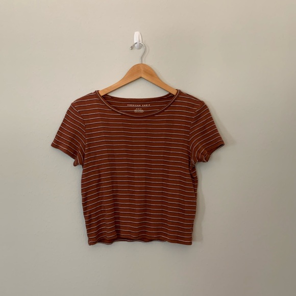 American Eagle Outfitters Tops - american eagle brown black and white crop top